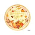 thumbnail image 2 of SDJMa 10 Pcs Happy Thanksgiving Paper Plates, 7" Gold Glitter Maple Leaves Pumpkin Disposable Dinner Plates for Autumn Harvest Party Supplies Decorations, 2 of 9