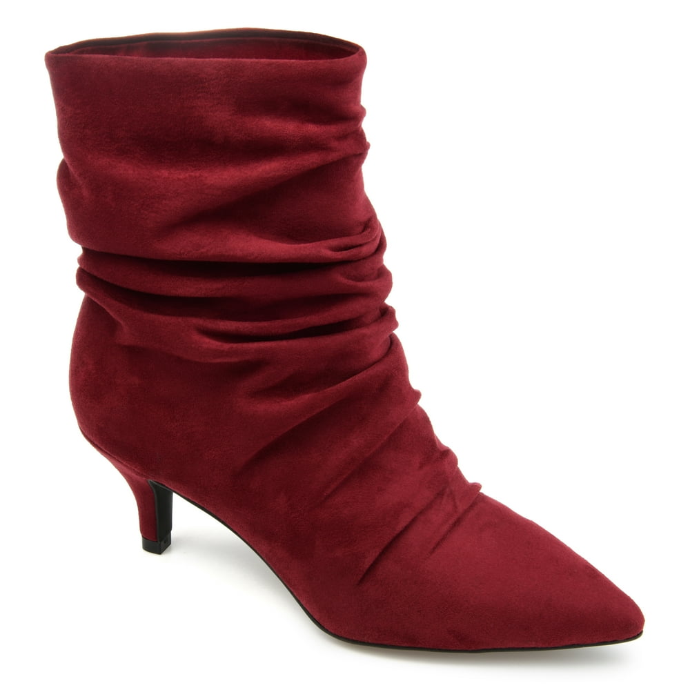 slouchy booties low heel