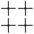 thumbnail image 1 of Folded Cross Pad Black, Foldable Silicone Heat Insulation Mat Multi Color Shaped Pot Mat & Dining Mat Creative Non Heat for Kitchen, Cross Pad *1 Piece *4, 1 of 5