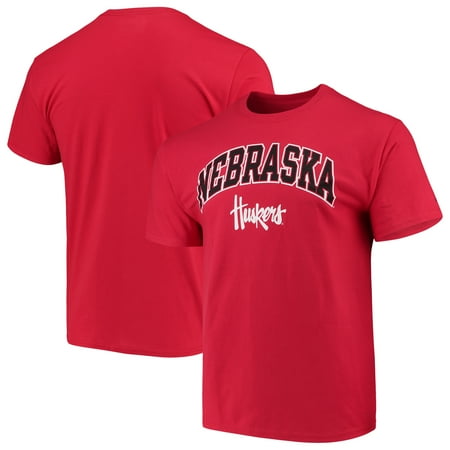 - Men's Russell Scarlet Nebraska Cornhuskers Crew Core Print T-Shirt