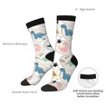 thumbnail image 4 of Daiia Cute Dinosaurs Print Crew Socks – Soft Breathable Long Socks for Men & Women, Moisture-Wicking & Comfortable Daily Wear Socks, One-Size Fits Most (US 5-11), 4 of 6