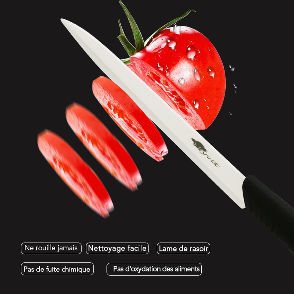 11-Piece Kitchen Knives Set with Peeler, Ceramic Knife 6-inch Serrated Bread Knife,6-inch Chef Knife, 5inch Utility Knife,4-inch Paring Knife and 3-inch Peeling Tool