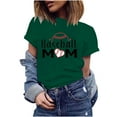 thumbnail image 1 of EQWLJWE Hauts d'Été pour Femmes Hauts pour Femmes Liquidation Mode Femme Imprimé Col Rond T-Shirt Manches Courtes Blouse Ample, 1 of 5