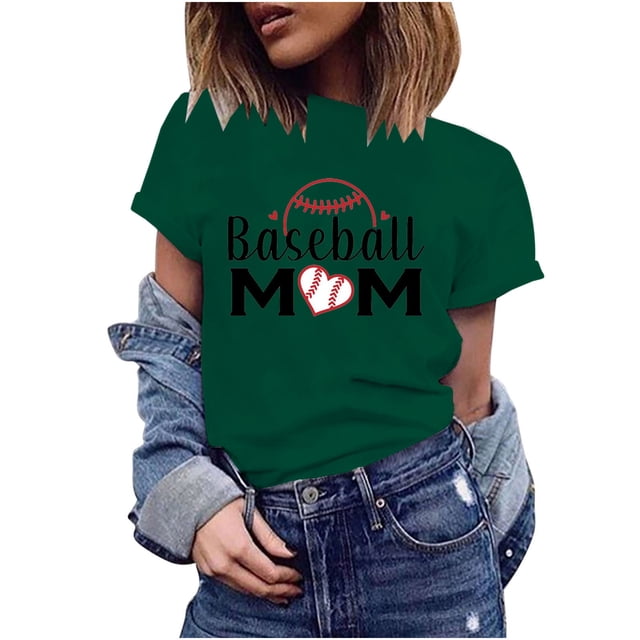 EQWLJWE Hauts d'Été pour Femmes Hauts pour Femmes Liquidation Mode Femme Imprimé Col Rond T-Shirt Manches Courtes Blouse Ample