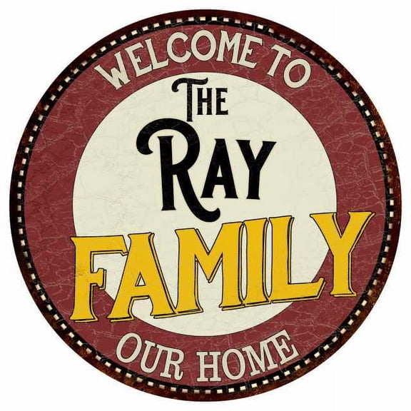 The Ray Family 12" Round Metal Sign Kitchen Game Room Décor 200120038209