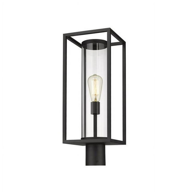 Z Lite 584PHMR-BK 22 in. Dunbroch 1 Light Black Outdoor Post Mount Fixture