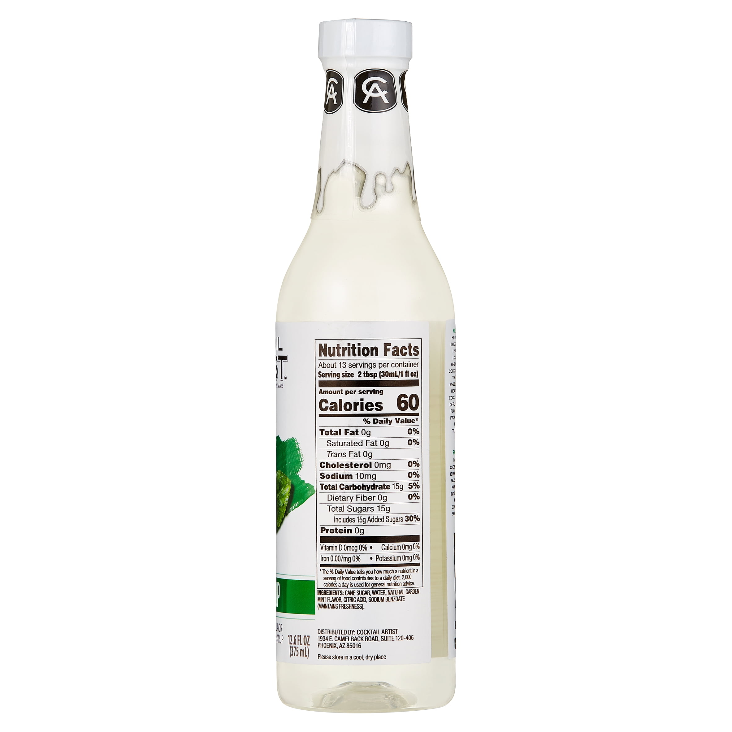 Cocktail Artist Premiun Mint Syrup, 12.6 Oz