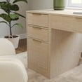 thumbnail image 2 of Martha Stewart Home Office Modular 3 Drawer File Cabinet in Light Natural with Brushed Gold Hardware, 2 of 12