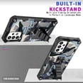 thumbnail image 4 of Slim Fit Phone Case for Samsung Galaxy A23 4G/5G, Army Camouflage Case with Military Grade Protection Drop-Tested and Built-in Kickstand Cover for Samsung Galaxy A23,MCDark Blue, 4 of 10