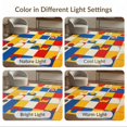 thumbnail image 7 of ODIKA Hopscotch Modern Abstract Path With Checkerboard Arcade Motifs Low Profile Flatwoven for Great Room, Indoor Open Concept, Large Living, 7 of 7
