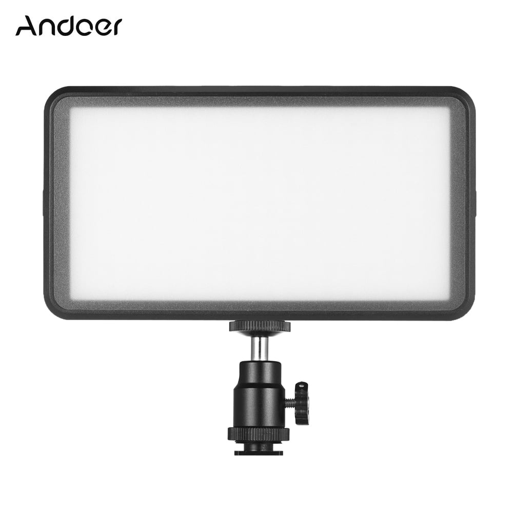 Andoer 112pcs Beads Ultra Thin 3200K-5600K Adjustable Color Temperature Dimmable Illumination LED Light Pad Panel Lamp for Canon Nikon DSLR Camera DV Camcorder