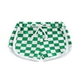 thumbnail image 1 of Girl Summer Shorts Checkerboard Tie-up Elastic Waist Short Pants, 1 of 6