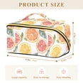thumbnail image 4 of FORMRS Makeup Bag Travel Cosmetic Organizer for Women Fold Flat Zipper Pouch with Handle, Candy Grapefruit Slices, 4 of 8