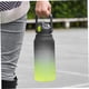 thumbnail image 4 of Botella de agua, botella de bebida deportiva sin Bpa con marca de tiempo y cubierta de bloqueo, botella de agua de plástico a prueba de fugas (amarillo negro, 2 L), 4 of 5