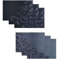 thumbnail image 3 of Juego de mesa de comedor para niños, tapete de plástico negro fácil de limpiar para mesa de comedor, tapete de vinilo tejido resistente al calor para exteriores, 6 unidades, 3 of 5