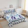 thumbnail image 3 of Bohemian Dream Catcher Bedding Full Size Women Ombre Blue Comforter Set Full,Boho Aztec Striped Duvet Insert Chic Butterfly Quilt Comforter,Gradient Aesthetic Bedding Comforters & Sets, 3 of 7