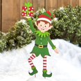 thumbnail image 4 of Estaca de jardín de elfo de Navidad, gnomo de Metal navideño, estaca de patio, adorno de elfo de hierro forjado, letreros de jardín, decoración de vacaciones al aire libre, 4 of 8