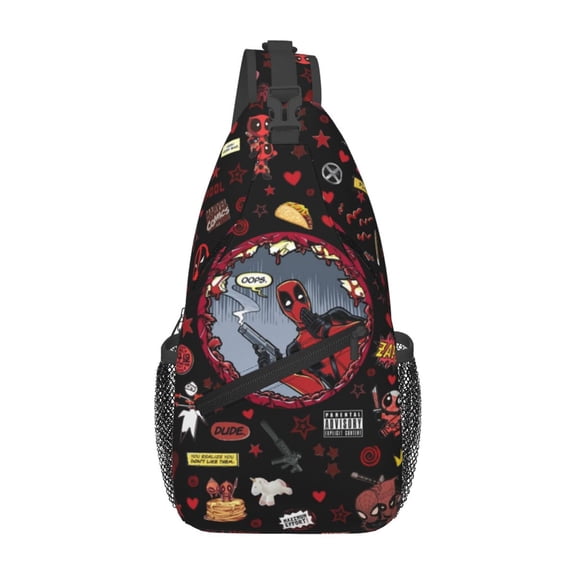 Crossbody Bags Sling Backpack Deadpool Cross Chest Bag Sports Shoulder Pack Adjustable Gym Rucksack