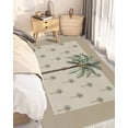 thumbnail image 2 of Area Rug with Tassels 4' x 6', Summer Beach Coconut Tree Tropical Plant Kitchen Runner Rug for Hallway Bedroom Throw Rugs, Brown Back Soft Door Mat for Bathroom Entrance Living Room, 2 of 9