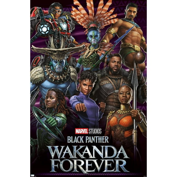 Marvel Black Panther: Wakanda Forever - Group Wall Poster, 22.375" x 34"