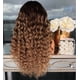 thumbnail image 5 of Pelucas con flequillo para mujer, peluca ondulada suelta, peluca de moda para mujer, cabello sintético marrón, pelucas largas, peluca ondulada y rizada, peluca de moda., 5 of 5