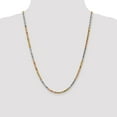 thumbnail image 2 of Real 14kt Tri-Color 4mm Diamond Cut Rope Chain; 24 inch; Lobster Clasp; for Adults and Teens; for Women and Men, 2 of 5