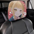 thumbnail image 4 of Himiko Toga Cute My Hero Academia Car Headrest Cover 2 Pcs Vehicles Seat Pillow Cover Protector Accessories Decor Auto Front/Rear Seats Head Rest Cover 2 Pcs Universal Fit Most Cars Sedan SUV Van, 4 of 7