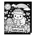 thumbnail image 3 of BotaniNest Easter DIY Colored Blanket An Art And Craft Colored Blanket Featuring Patterns Of Rabbits/eggs/sheep Washable Blanket Suitable For Easter And Family Activities., 3 of 7