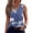 Z28Dark Blue, variant on Women's Tank Tops Fresh Flower Printed V Neck Sleeveless Pleated Loose Fit Summer Casual Tops Blue S