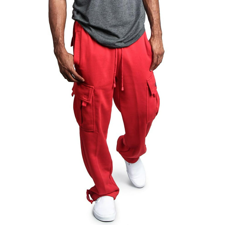 G-Style USA Men's Jogger Heavy Weight Fleece Cargo Pocket Sweat Pants  S~6XL-FL77