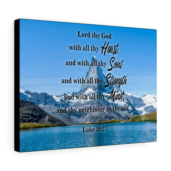 Scripture Walls Lord Thy God Luke 10:27 Christian Home Decor Bible Art Unframed
