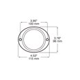thumbnail image 2 of Peterson Mfg. Reflector V472A Amber Lens; 3 Inch Round; Aluminum Housing; Mounts With 2 Screws, 2 of 2