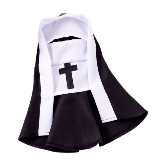 Breathable Funny Pet Costume Nun Outfit, Lightweight Small Medium Cat Dog Apparel for Photos Parties Dress-Up