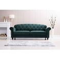 thumbnail image 1 of Ucloveria 81.9" Velvet Studio Sofa Roll-Up Arm Double Armrest Backrest With Buttons, 1 of 6