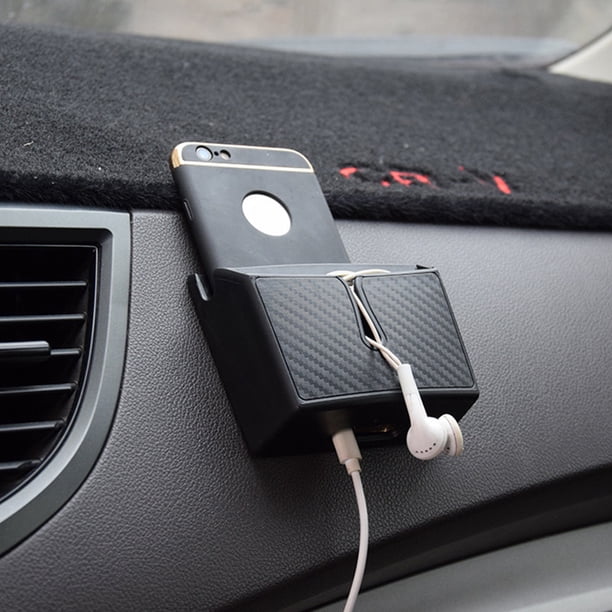 unbranded 2Ud Organizador De Espacio Para Auto Negro Con Soporte Para Bebidas Teléfono Y Objetos Personales