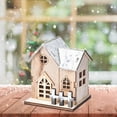 thumbnail image 2 of Decoración navideña Casa de madera Pueblo Iluminación Conjunto con luz LED Casa de nieve A, 2 of 8
