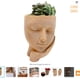 thumbnail image 2 of Maceta con cara de niña - Maceta con cabeza de suculenta Maceta de resina con agujero Maceta decorativa para cactus Maceta con cabeza de ojos cerrados para casa y jardín Maceta suculenta para cactus, 2 of 8