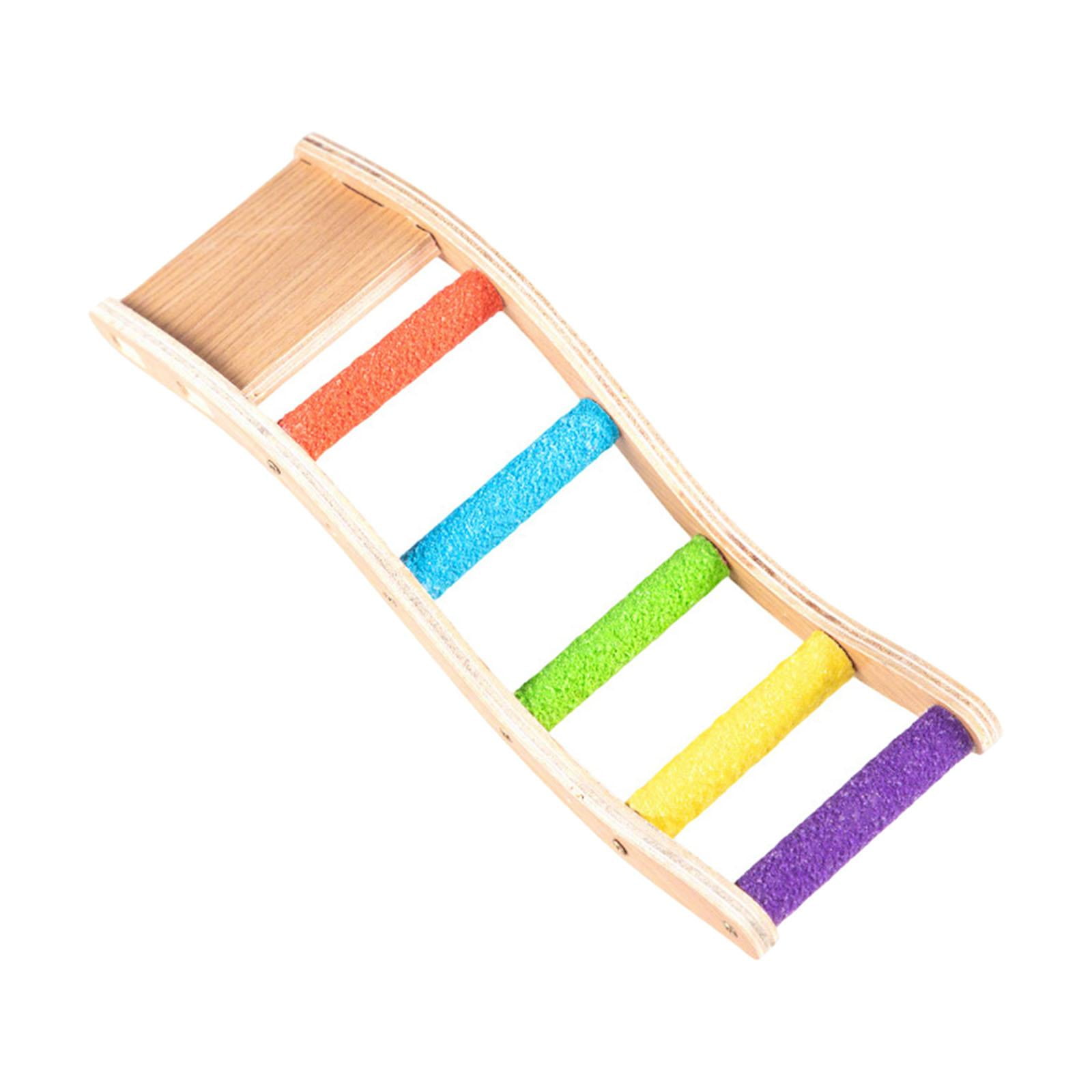 Serenable Bird Ladder for Cage Bird Cage Accessory Play Toy Parrot Climbing Ladder Parrot Perch for Conures Budgie Budgies Mice Finches