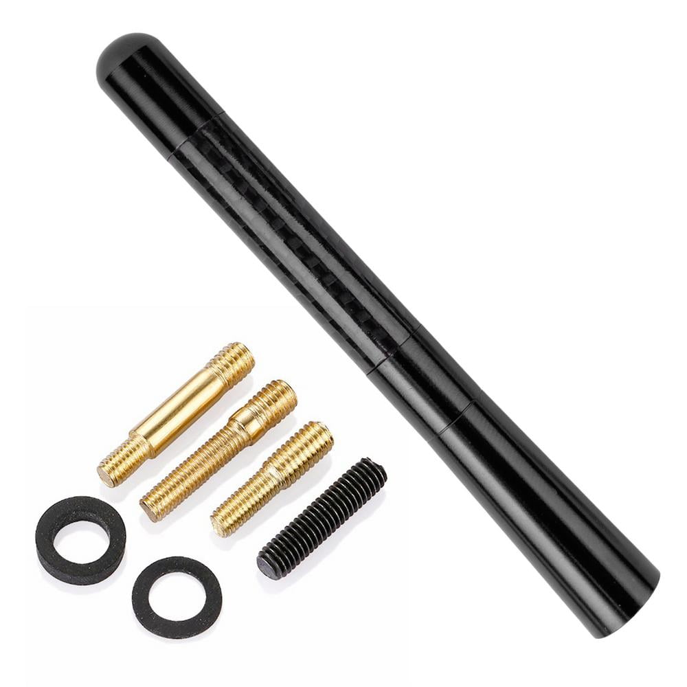 Bullet Antenna Car Antenna Carbon Fiber Polished Black Finish Car