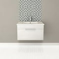 thumbnail image 3 of Cutler Kitchen & Bath Textures Collection 30" Wall Mount Bathroom Vanity-Finish:Contour White, 3 of 7