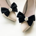 thumbnail image 6 of 2 Pcs DIY Crafts Charms Elegant Pearl Shoe Clips Shoe Decoration Shoes Buckle Bowknot PINK, 6 of 8