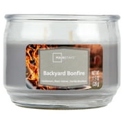 Mainstays Backyard Bonfire Scented 3-Wick Glass Jar Candle, 11.5 oz