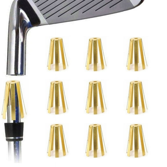 5Pcs Universal Brass Golf Shaft Adapter Shims - 8 Legs Brass Adjustable Golf Shaft Shims Golf Accessories
