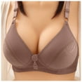 thumbnail image 2 of VISALY Push Up Bra Comfortable Bras For Women Womens Push Up Bra Thin Breathable No Steel Ring Underwear Wireless Bras For Women Bralettes For Women With Support Bras For Women Coffee 85B, 2 of 5