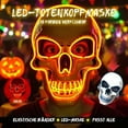 thumbnail image 3 of Coollooc Halloween LED Skull Mask, Horror Screm Scary Mask with Light, Masque for Creepy Party Masquerade, LED Face Mask for Men Women Halloween Festival Party(F), 3 of 9