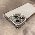 thumbnail image 4 of Compatible for iPhone 13 Case with Glitter Diamond Camera Len Protector,Bling Clear Crystal Cute Phone Case Shockproof Sparkly for iPhone 13(6.1'')-Pink, 4 of 12