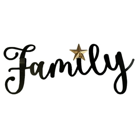 

Wozhidaoke valentines day decor Family Door Creative Harmonious Family Souvenir Hanging Family Iron Pendant Hangs home valentines day gifts