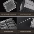 thumbnail image 5 of Suodoka 304 Stainless Steel Deep Fry Basket with Handle, Round Pasta Strainer and French Fry Filter for Home Kitchen Cooking, 4.7 x 4.7 x 6.8 inches / 120 x 120 x 172 mm, 5 of 9
