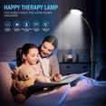 thumbnail image 3 of Happy Light Therapy lamp 11000 Lux, LED UV-Free Sunlight lamp,Full Spectrum Happy Therapy lamp with 10 Adjustable Brightness Levels, 2 in 1 Retractable Floor Sad Lamp (Black), 3 of 5