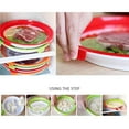 thumbnail image 1 of thinsony Round Food Preservation Tray Reusable Stackable Food Container Food Sealed Tray, 1 of 8